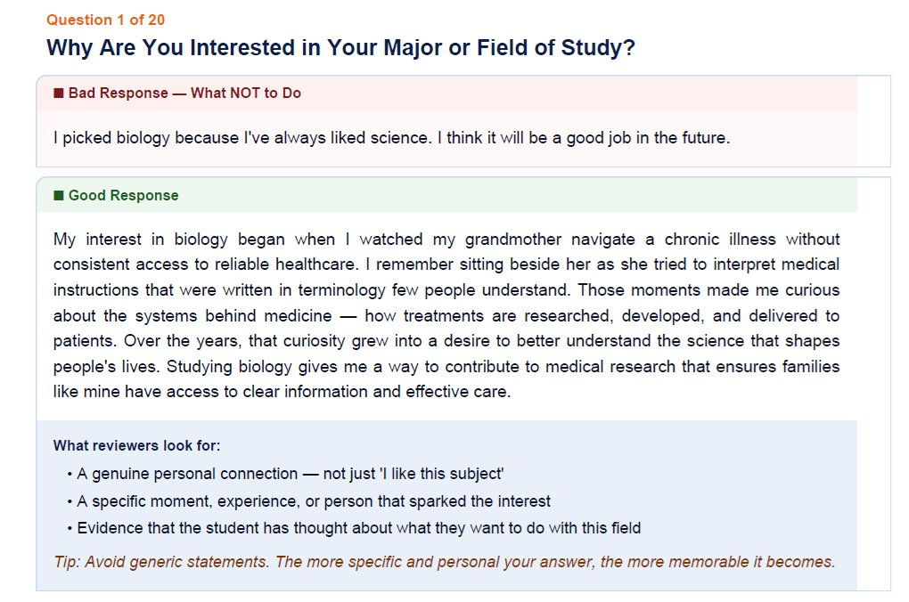 Sample essay question with good and bad response examples
